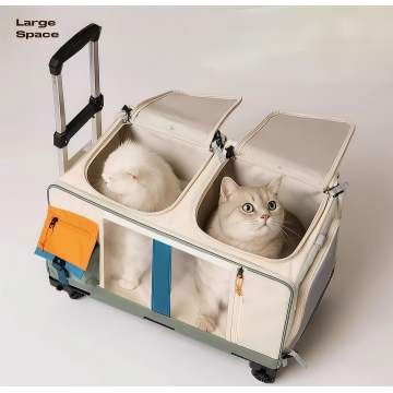 Rubeku Pet Stroller Portable Trolley Large White